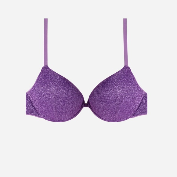 NWT Calzedonia purple fairy violet sparkly medium bikini top - Picture 9 of 15